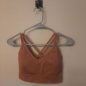 Aerie Seamless Strappy Padded Bralette Pink XL